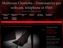Tablet Screenshot of maitresse-charlotte.com